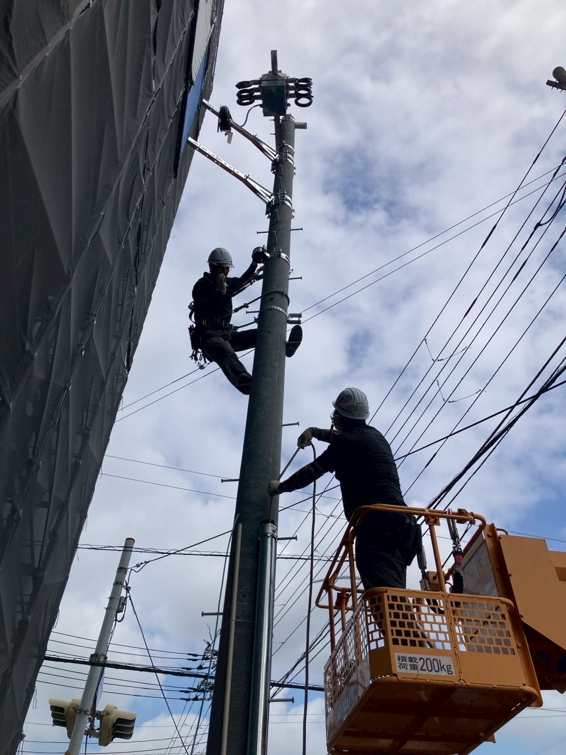建柱工事部(1号柱建柱)