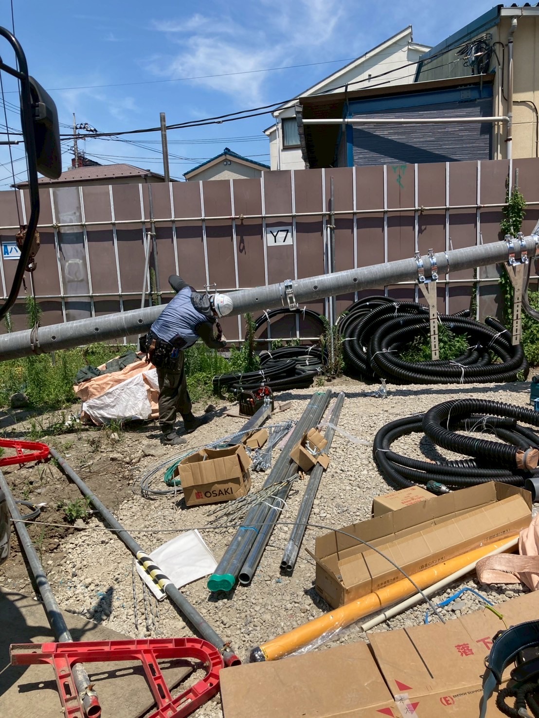 建柱工事部(1号柱建柱)