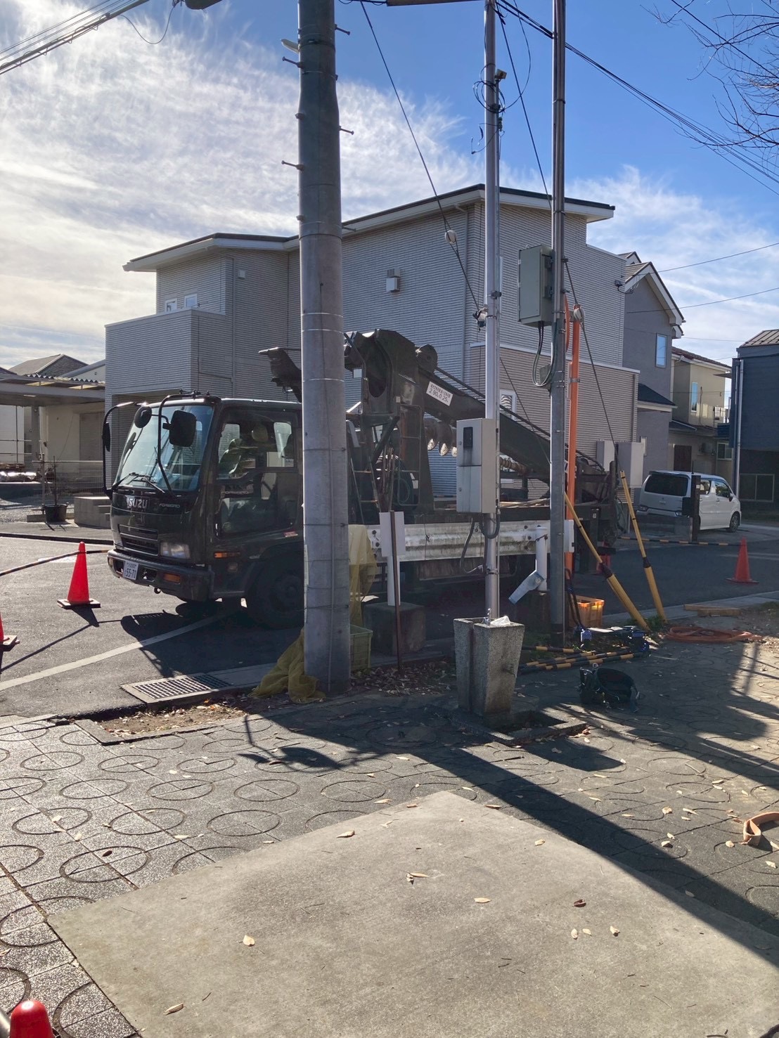 建柱工事部(防災無線柱建柱)